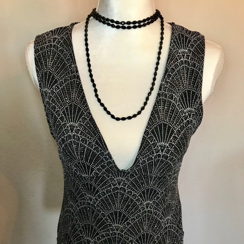 H&M Silver & Black Body Suit Size Large.